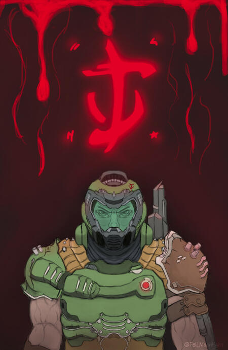 Doom Slayer - Finished Illustration